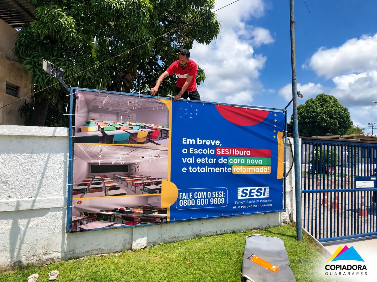Lona institucional — Escola SESI Ibura