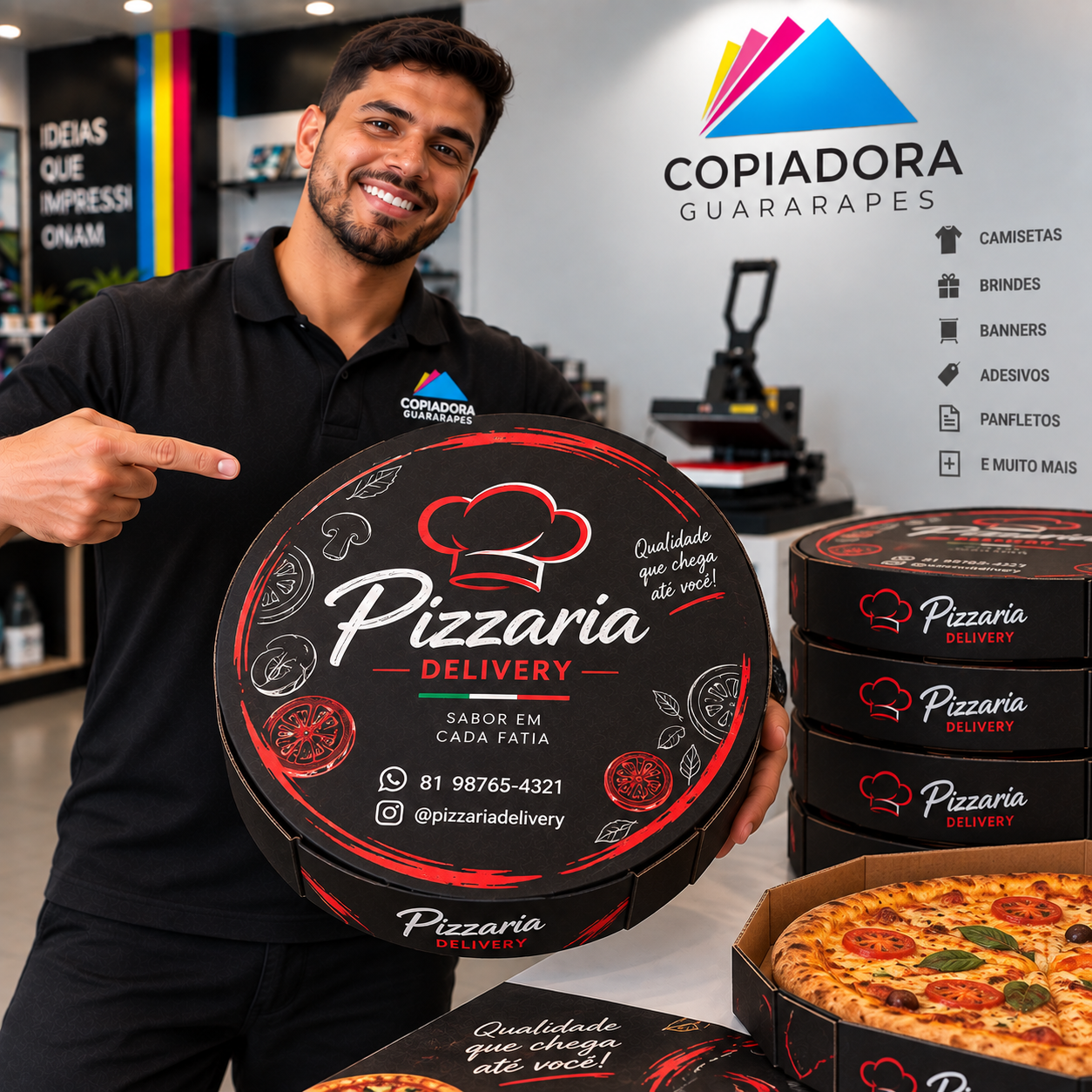 Caixa de pizza personalizada