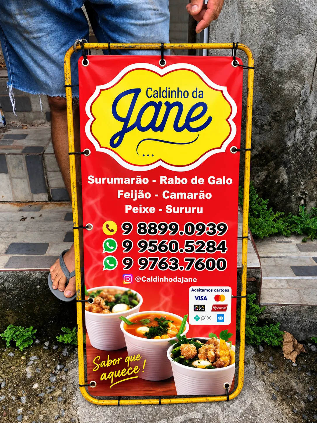 Lona para cavalete — Caldinho da Jane