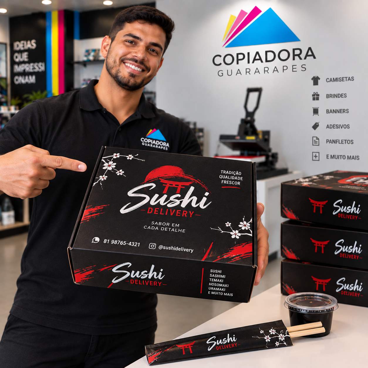 Box para sushi delivery