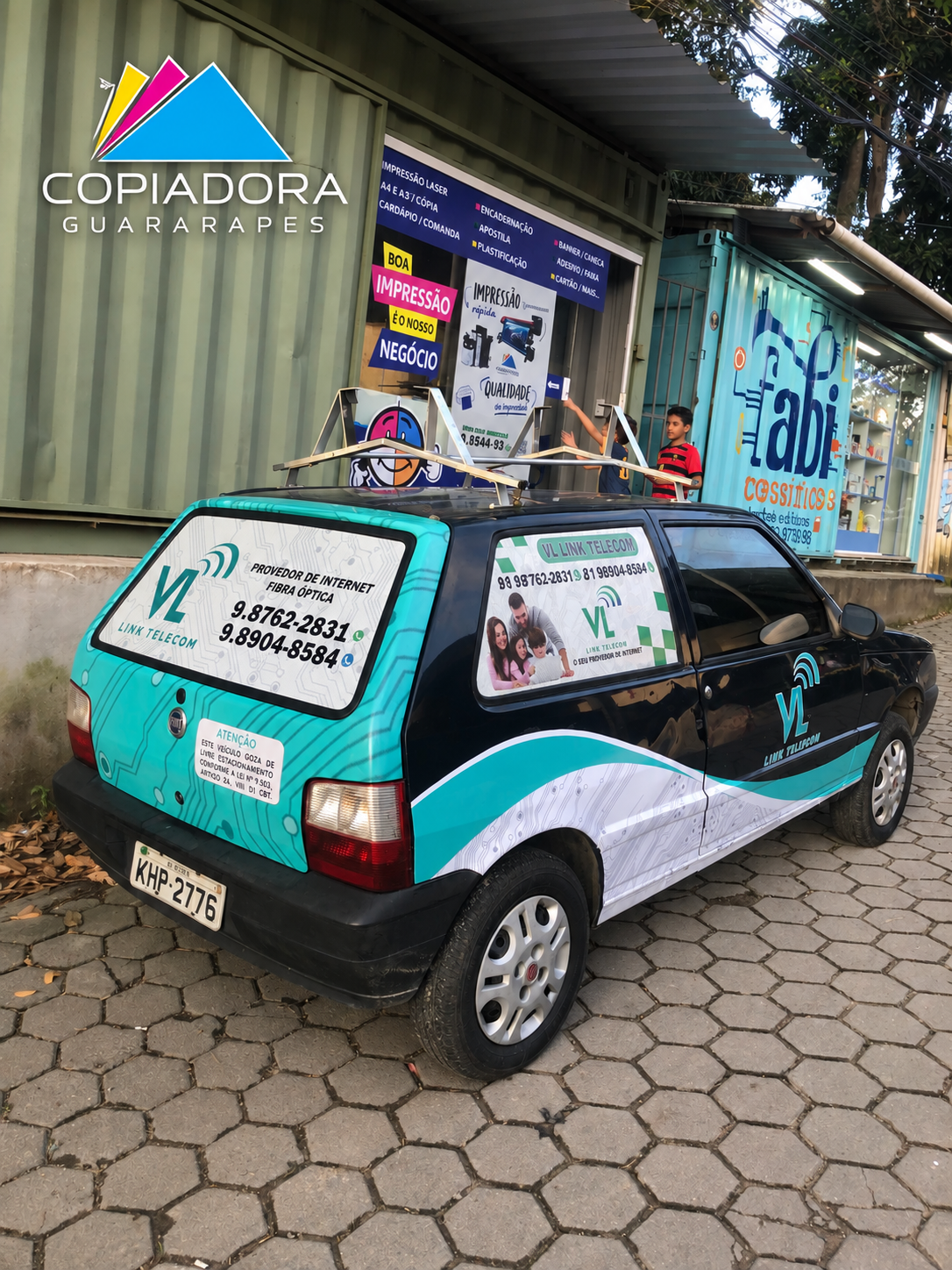 Carro adesivado — VL Link Telecom