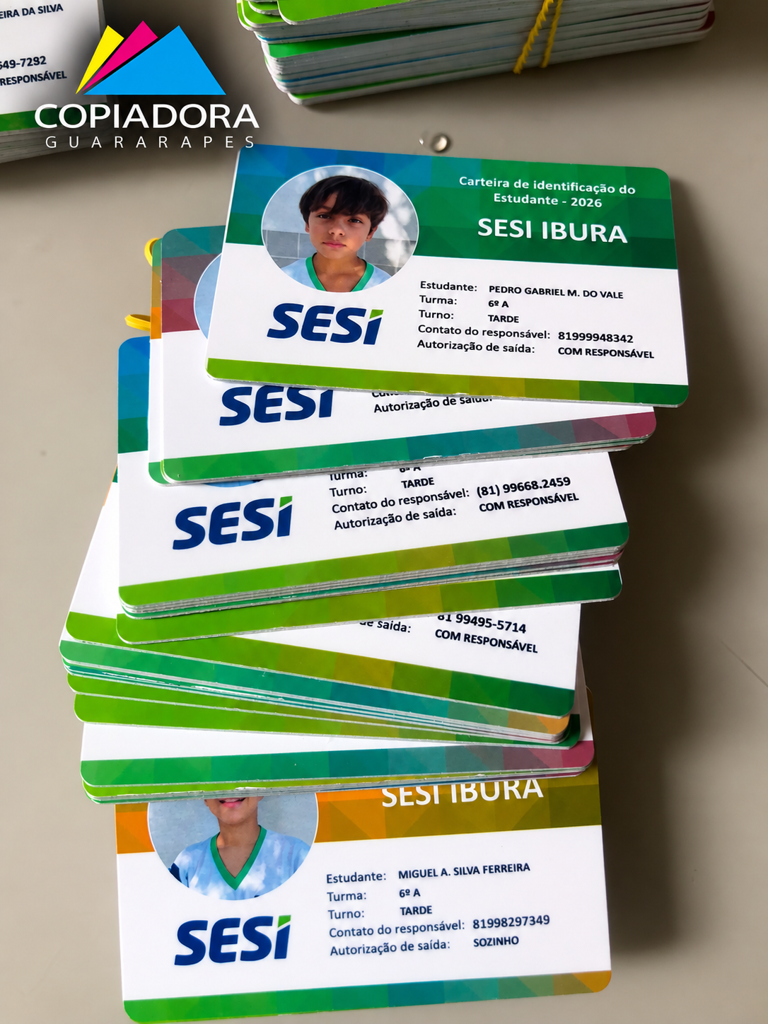 Carteiras de identificação estudantil — SESI Ibura